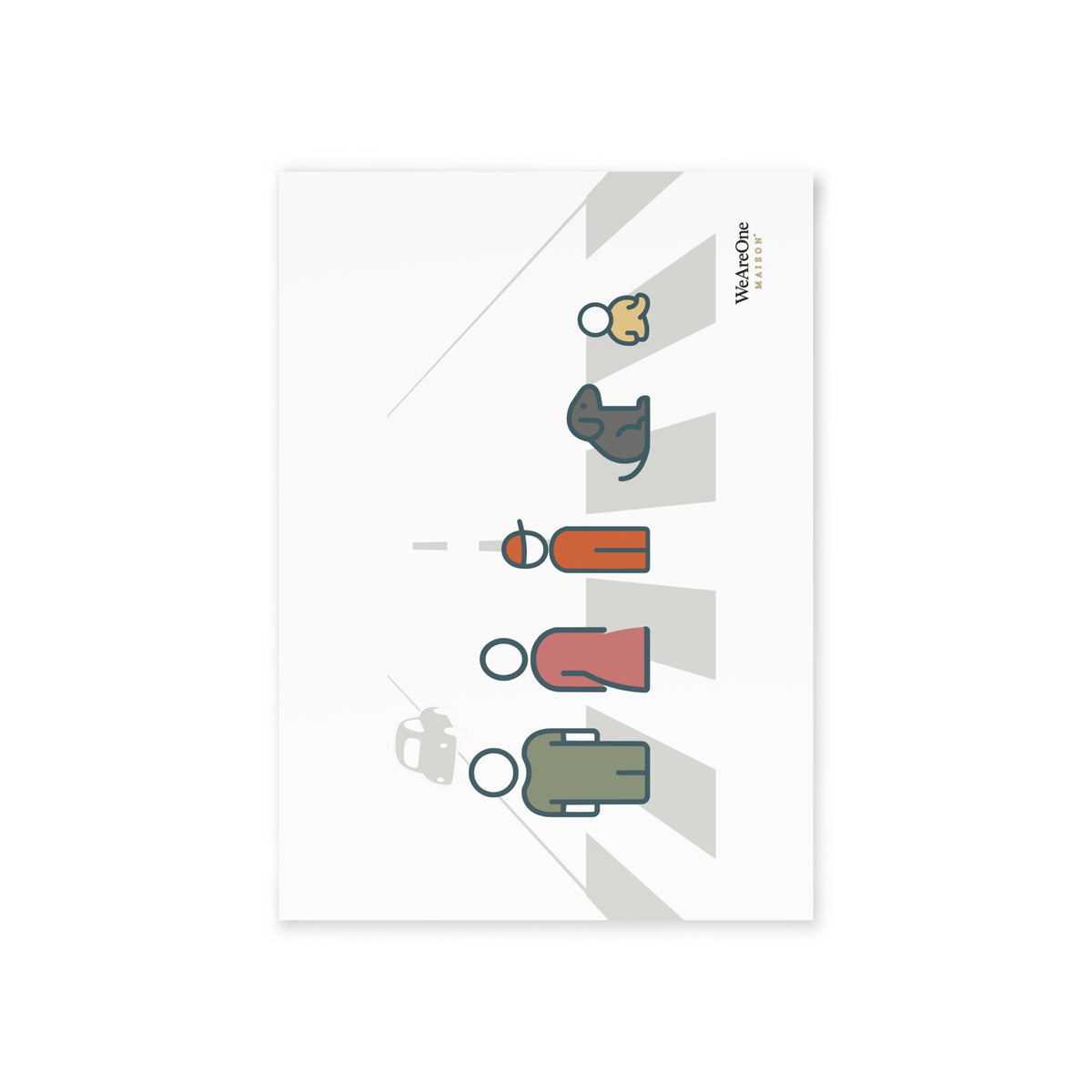 Holiday Card, Two Sided, Made in Australia, Characters Grey