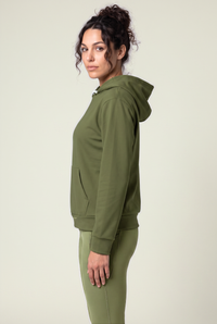 WaoW Recycled Hoodie, RAW Burnt Olive, side