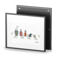 Framed Poster, Matte, Made in Australia, Characters Grey
