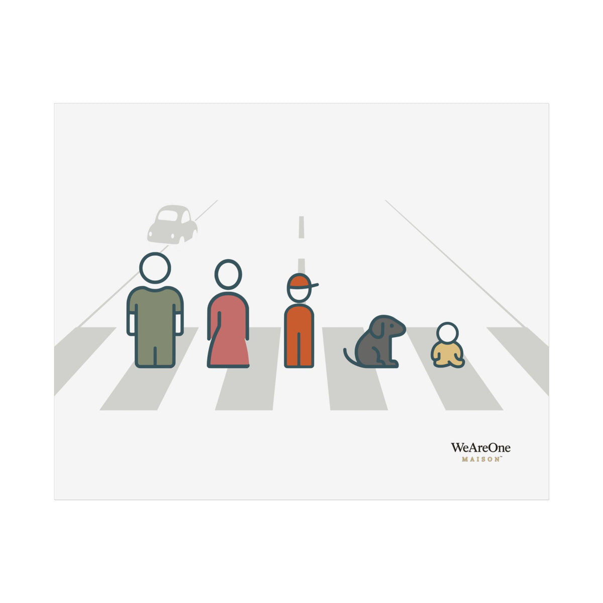 Unframed Poster, Made in Australia, Characters Grey