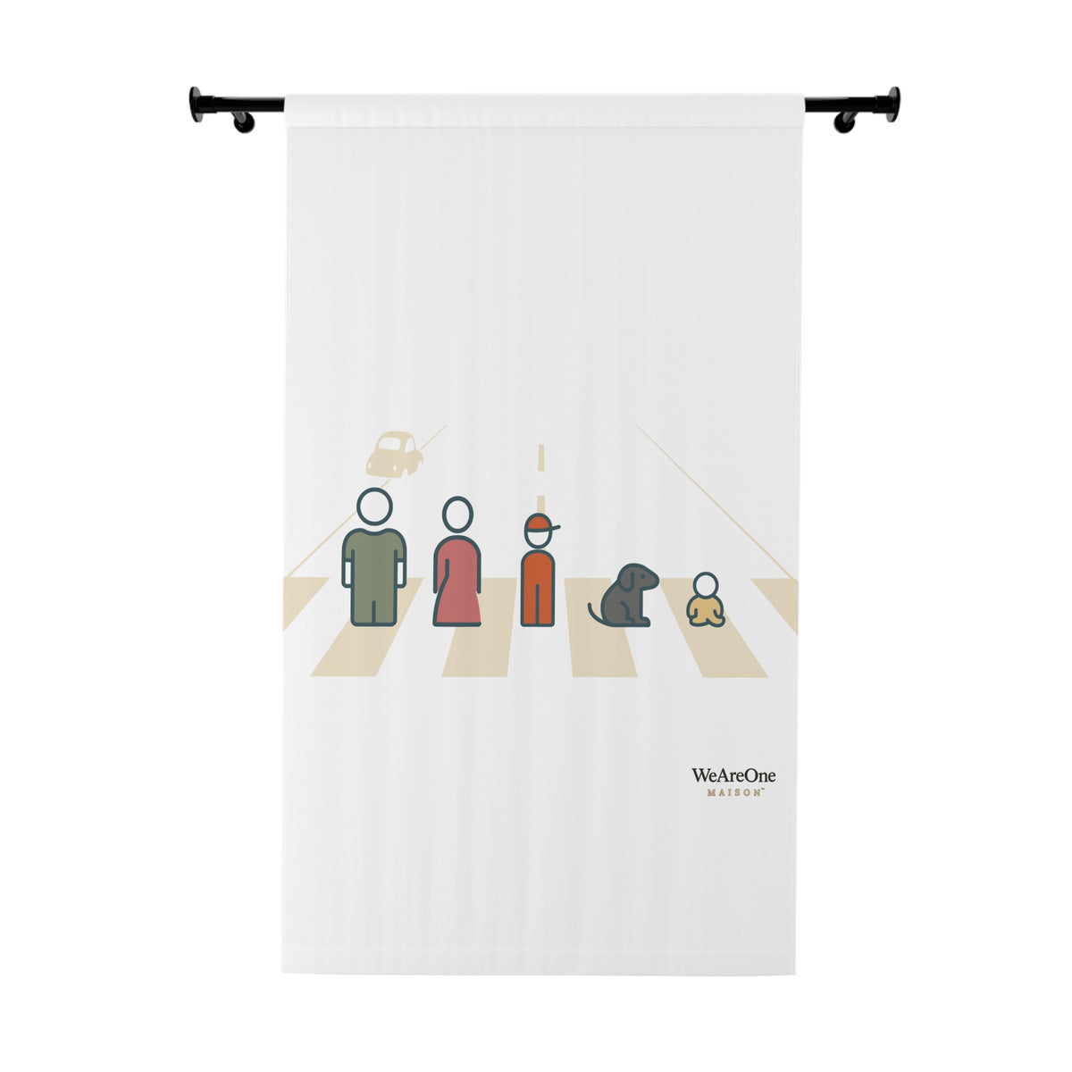Window Curtain, Blackout, Characters Cream