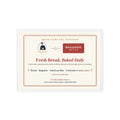 Vintage Bakery Poster with Wooden Frame — "Fresh Bread, Baked Daily" Wall Art