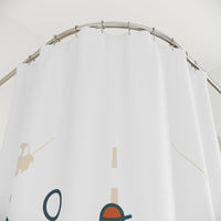Shower Curtain, Characters Cream
