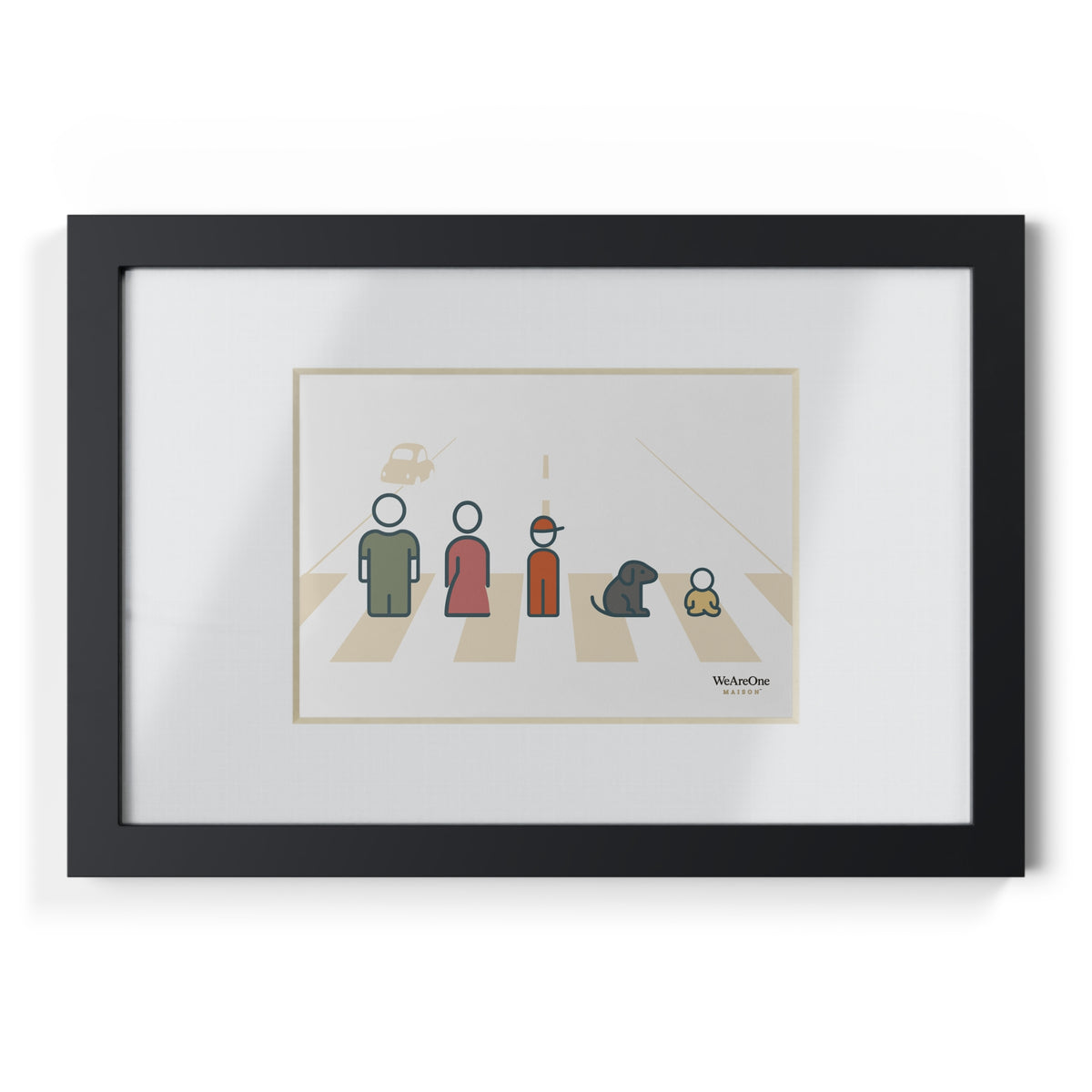 Framed Poster, Black Frame, Made in Australia, Characters Cream