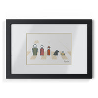 Framed Poster, Black Frame, Made in Australia, Characters Cream