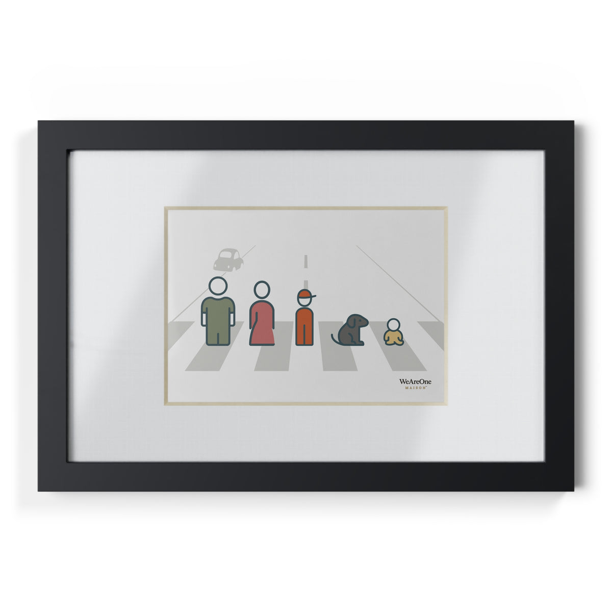 Framed Poster, Black Frame, Made in Australia, Characters Grey
