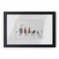 Framed Poster, Black Frame, Made in Australia, Characters Grey