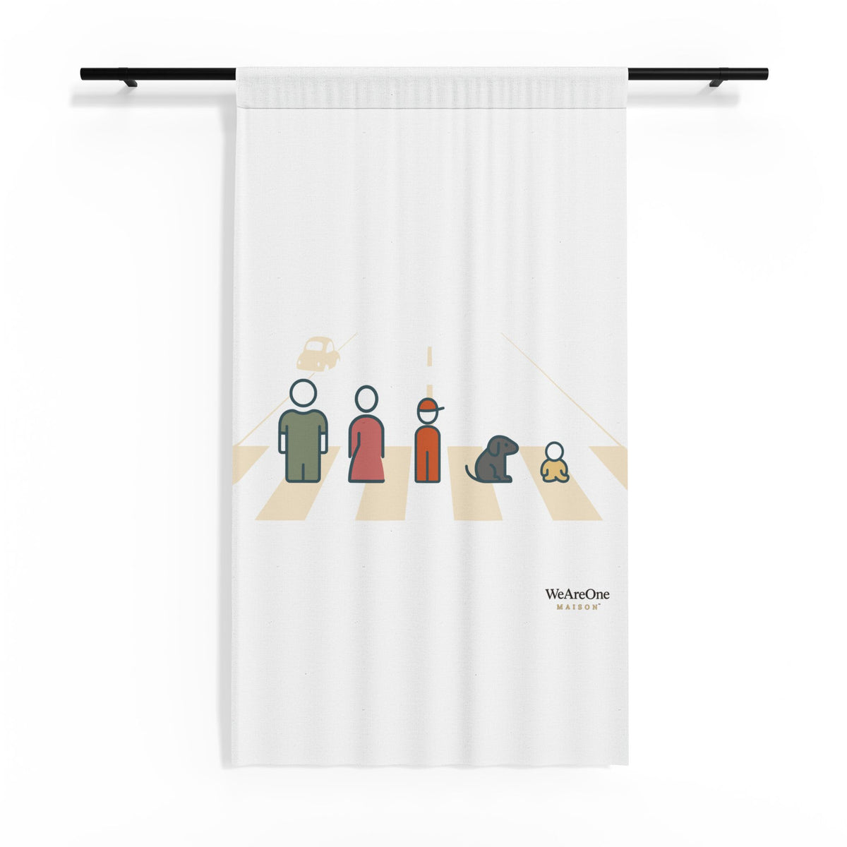 Sheer Window Curtain, Characters Cream
