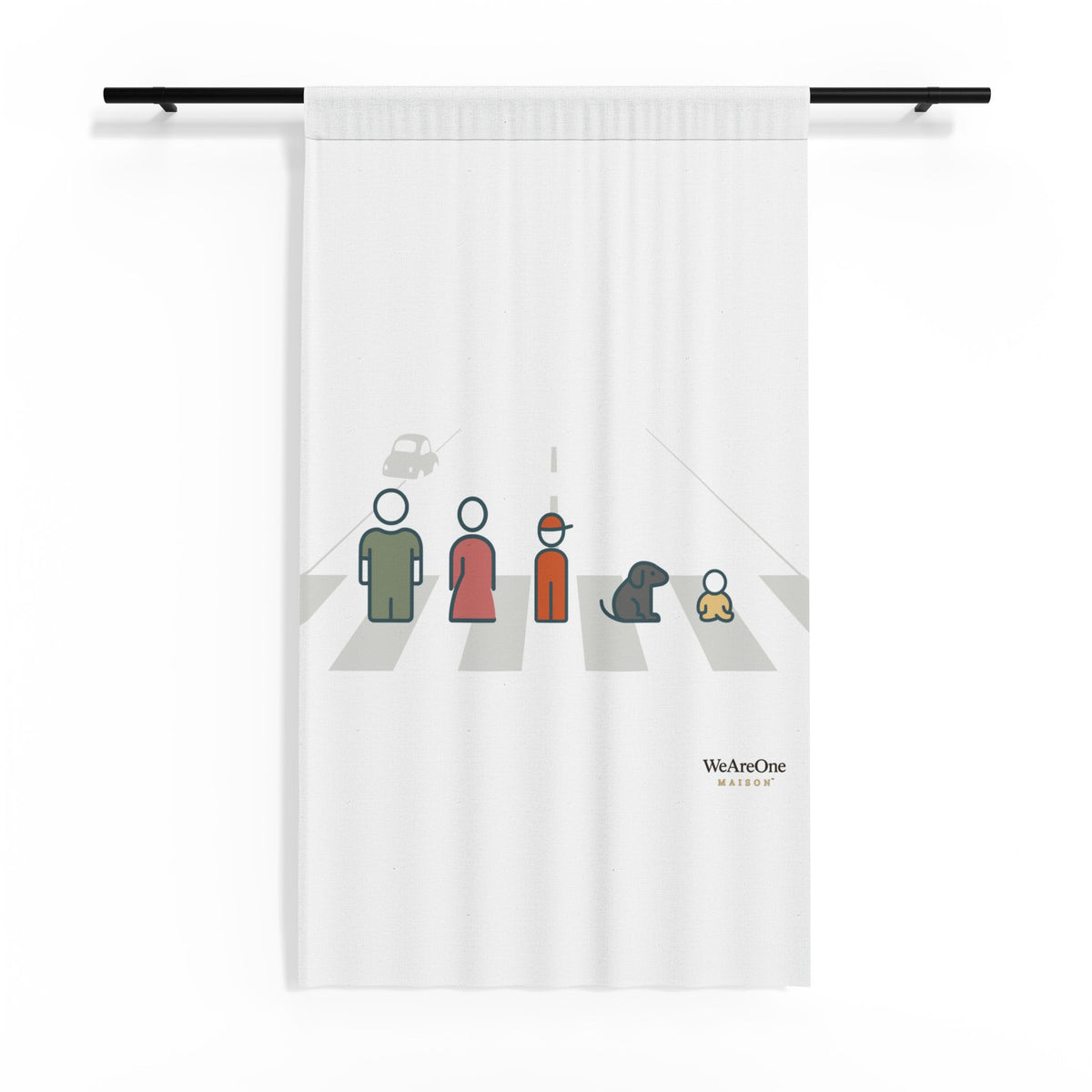 Sheer Window Curtain, Characters Grey