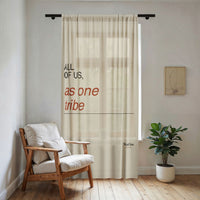 Sheer Window Curtain, Writing