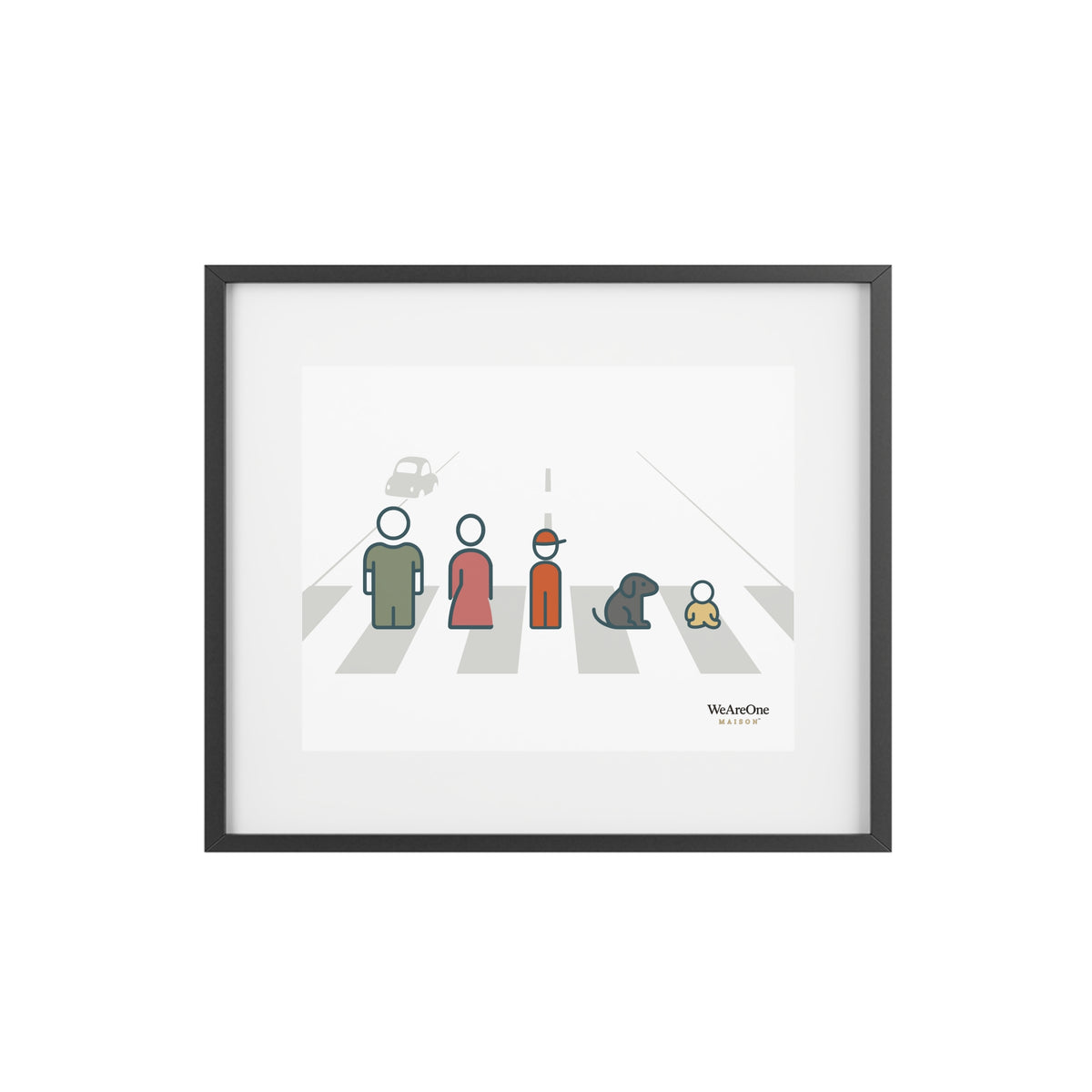 Framed Poster, Matte, Made in Australia, Characters Grey