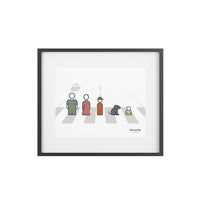 Framed Poster, Matte, Made in Australia, Characters Grey