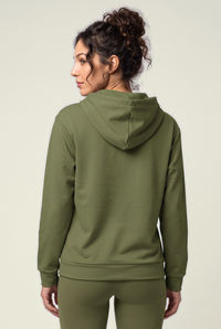 WaoW Recycled Hoodie, RAW Burnt Olive, back