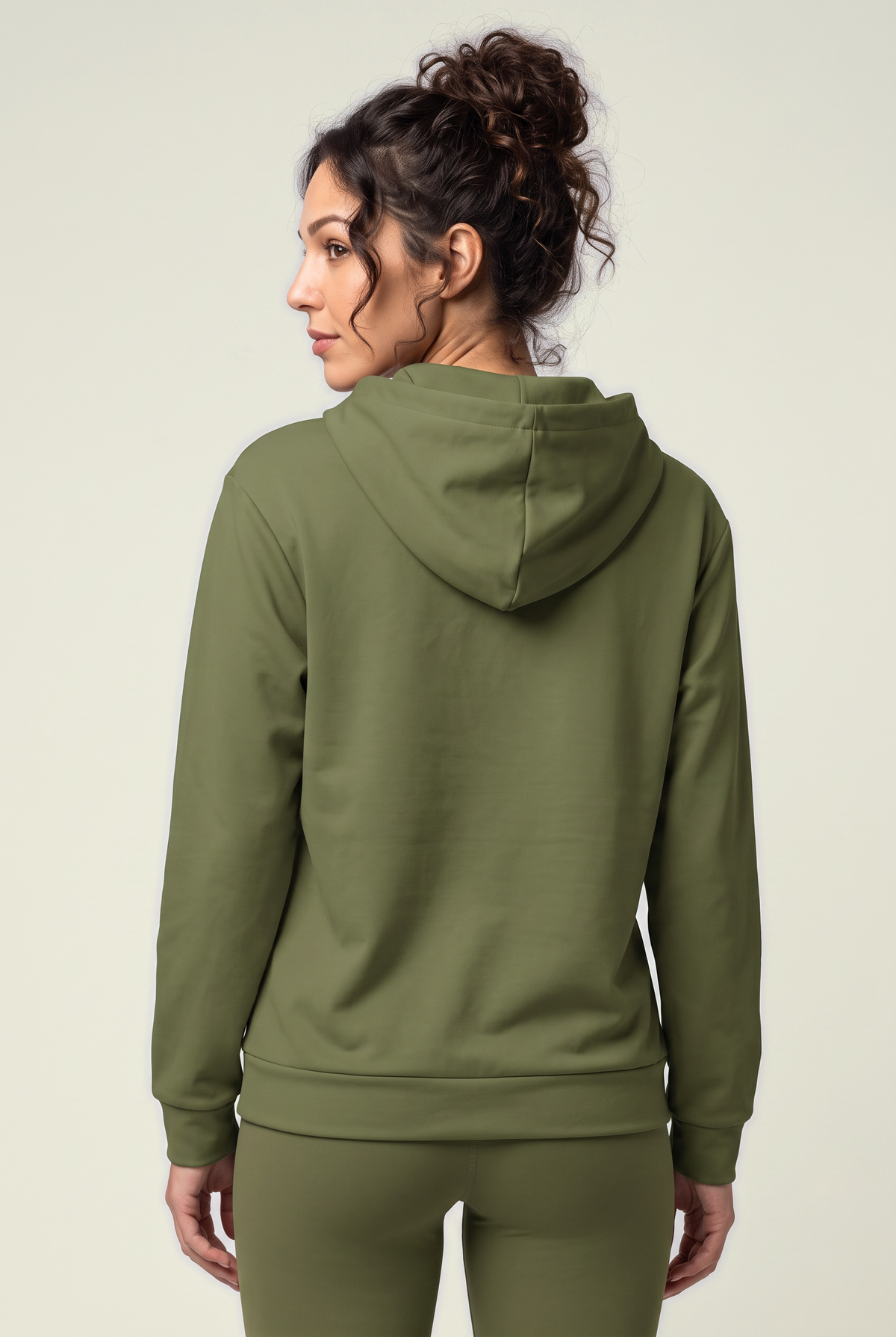 WaoW Recycled Hoodie, RAW Burnt Olive, back